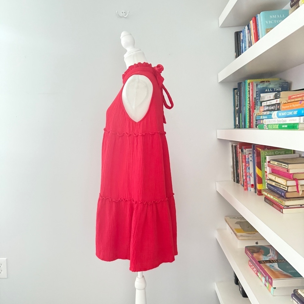 Tuckernuck Pomander Place Red Lightweight Gauze Morgan Dress XL - Picture 3 of 13